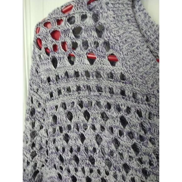 Croft And Barrow Purple Open Knit Tunic Slit Side Sweater. Size XL - Picture 3 of 11